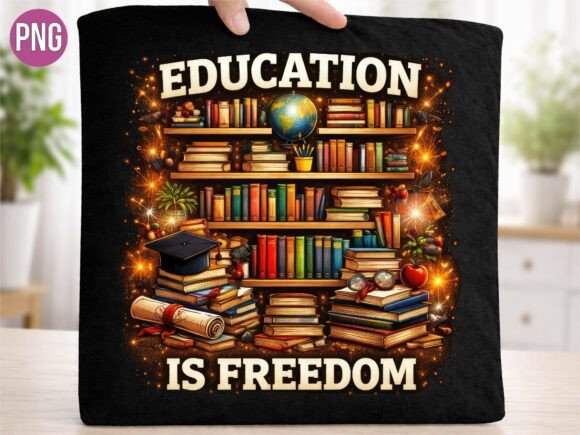 Education is Freedom Teacher Book PNG: A Designer's Guide to Empowering Visuals