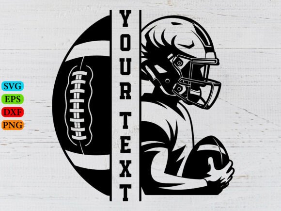 Elevate Your Brand with Half Football Half Player SVG