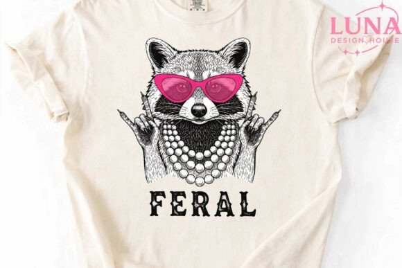 Feral Raccoon Pink Sunglasses PNG: A Bold Design Asset