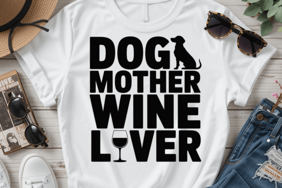 Funny Dog Mom Wine Quote SVG PNG: A Designer's Asset