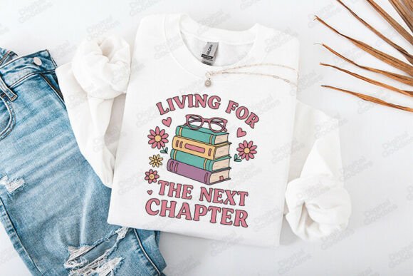 Living for the Next Chapter Book Art SVG: Design & Application