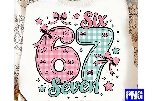 Six Seven 6 7 Valentines Day Png Trendy: Modern Design Asset